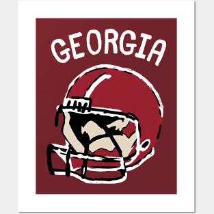 Georgia Football Player American Football Team Summer Camp Game Day Posters and Art